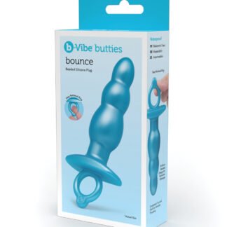 b-Vibe Butties Bounce Beaded Tapered Plug - Blue